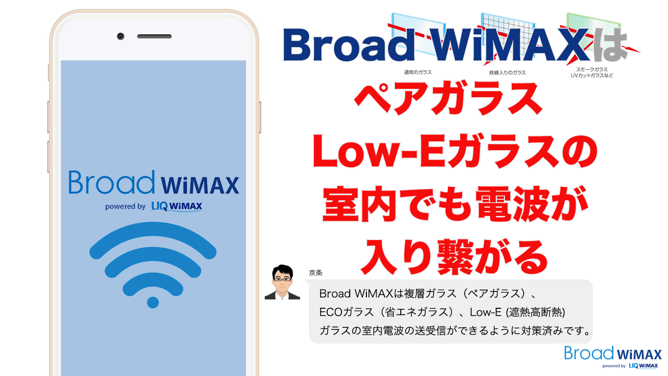 Broad WiMAXはペアガラス、Low-Eガラスの室内でも電波が入り繋がる - Broad WiMAX FAN
